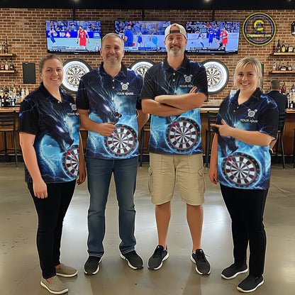 Custom Thunder Dragon Darts Shirt for Women Darts Team Jerseys Dartboard Shirt Dart League NNT290
