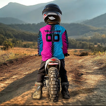 Load image into Gallery viewer, Pink and Blue Custom Motocross Jersey Men Women Kid Dirt Bike Shirts Motorcycle Shirt XM440