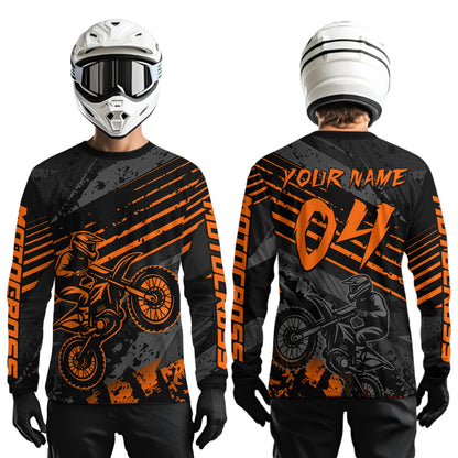 Orange Custom Motocross Racing Jersey for Men Women Kid Dirt Bike Shirts Riding Shirt XM444