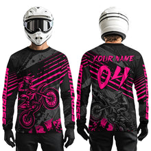 Load image into Gallery viewer, Pink Custom Motocross Racing Jersey for Men Women Kid Dirt Bike Shirts Riding Shirt XM444