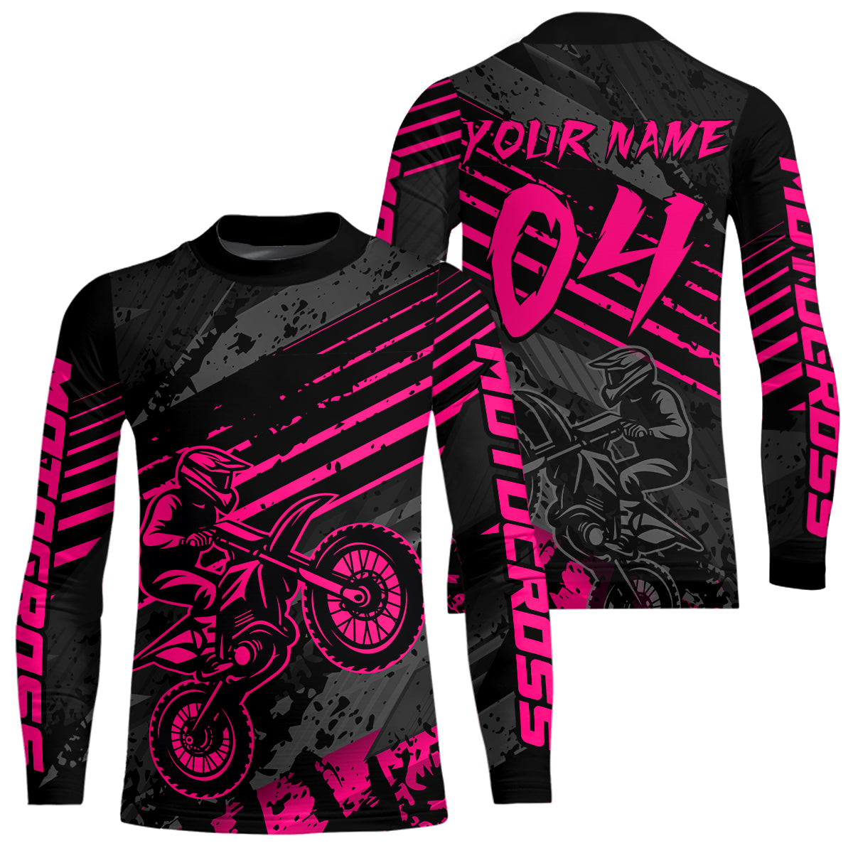 Pink Custom Motocross Racing Jersey for Men Women Kid Dirt Bike Shirts Riding Shirt XM444