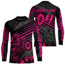 Load image into Gallery viewer, Pink Custom Motocross Racing Jersey for Men Women Kid Dirt Bike Shirts Riding Shirt XM444