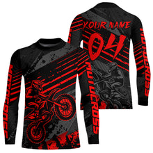 Load image into Gallery viewer, Red Custom Motocross Racing Jersey for Men Women Kid Dirt Bike Shirts Riding Shirt XM444