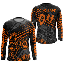 Load image into Gallery viewer, Orange Custom Motocross Racing Jersey for Men Women Kid Dirt Bike Shirts Riding Shirt XM444