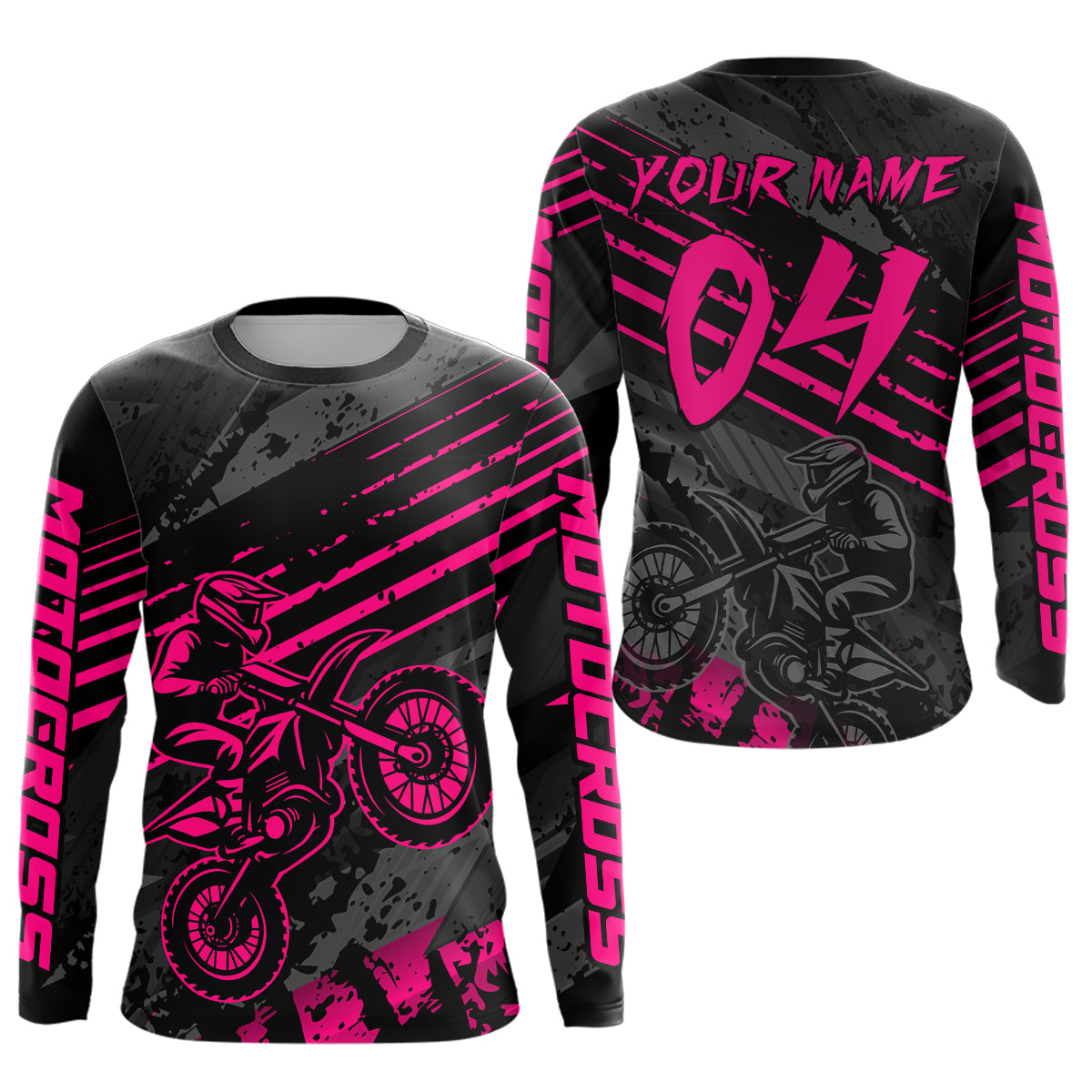 Pink Custom Motocross Racing Jersey for Men Women Kid Dirt Bike Shirts Riding Shirt XM444