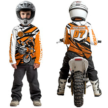 Load image into Gallery viewer, Orange Motocross Racing Jersey for Men Women Kid Custom Dirt Bike Shirts Riding Shirt XM446
