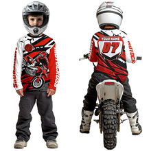 Load image into Gallery viewer, Red Motocross Racing Jersey for Men Women Kid Custom Dirt Bike Shirts Riding Shirt XM446