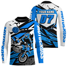 Load image into Gallery viewer, Blue Motocross Racing Jersey for Men Women Kid Custom Dirt Bike Shirts Riding Shirt XM446