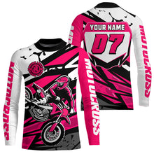 Load image into Gallery viewer, Pink Motocross Racing Jersey for Men Women Kid Custom Dirt Bike Shirts Riding Shirt XM446