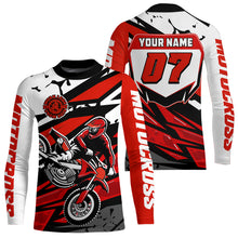Load image into Gallery viewer, Red Motocross Racing Jersey for Men Women Kid Custom Dirt Bike Shirts Riding Shirt XM446
