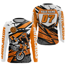 Load image into Gallery viewer, Orange Motocross Racing Jersey for Men Women Kid Custom Dirt Bike Shirts Riding Shirt XM446