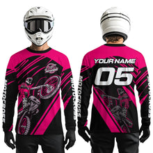 Load image into Gallery viewer, Pink Custom Motocross Jersey for Men Women Kid Dirt Bike Shirts Motorcycle Shirt XM456