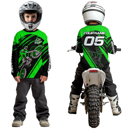 Green Custom Motocross Jersey for Men Women Kid Dirt Bike Shirts Motorcycle Shirt XM456