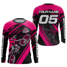 Load image into Gallery viewer, Pink Custom Motocross Jersey for Men Women Kid Dirt Bike Shirts Motorcycle Shirt XM456