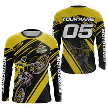 Load image into Gallery viewer, Yellow Custom Motocross Jersey for Men Women Kid Dirt Bike Shirts Motorcycle Shirt XM456