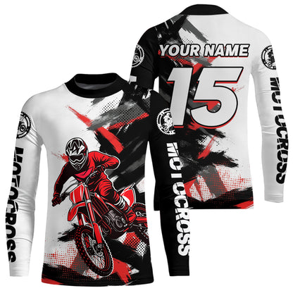 Red and Black Custom Motocross Jersey Men Women Kid Dirt Bike Shirts Motorcycle Shirt XM460