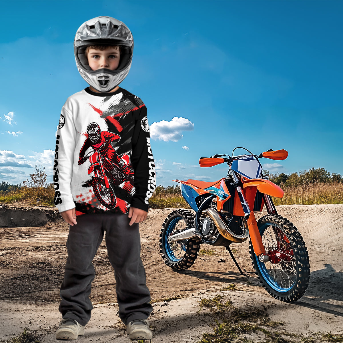Red and Black Custom Motocross Jersey Men Women Kid Dirt Bike Shirts Motorcycle Shirt XM460