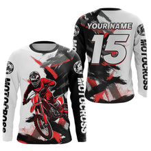 Load image into Gallery viewer, Red and Black Custom Motocross Jersey Men Women Kid Dirt Bike Shirts Motorcycle Shirt XM460