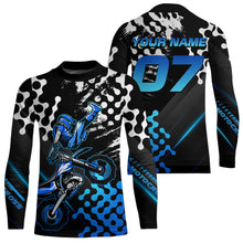 Load image into Gallery viewer, Blue Custom Motocross Racing Jersey for Women Kid Men Dirt Bike Shirts Off road Shirt XM476