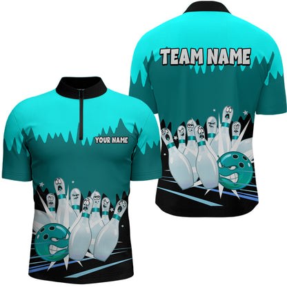 Custom Bowling Shirts for Women Men Bowling Jersey Polo & 1/4 Zip Shirt for Team MBL221