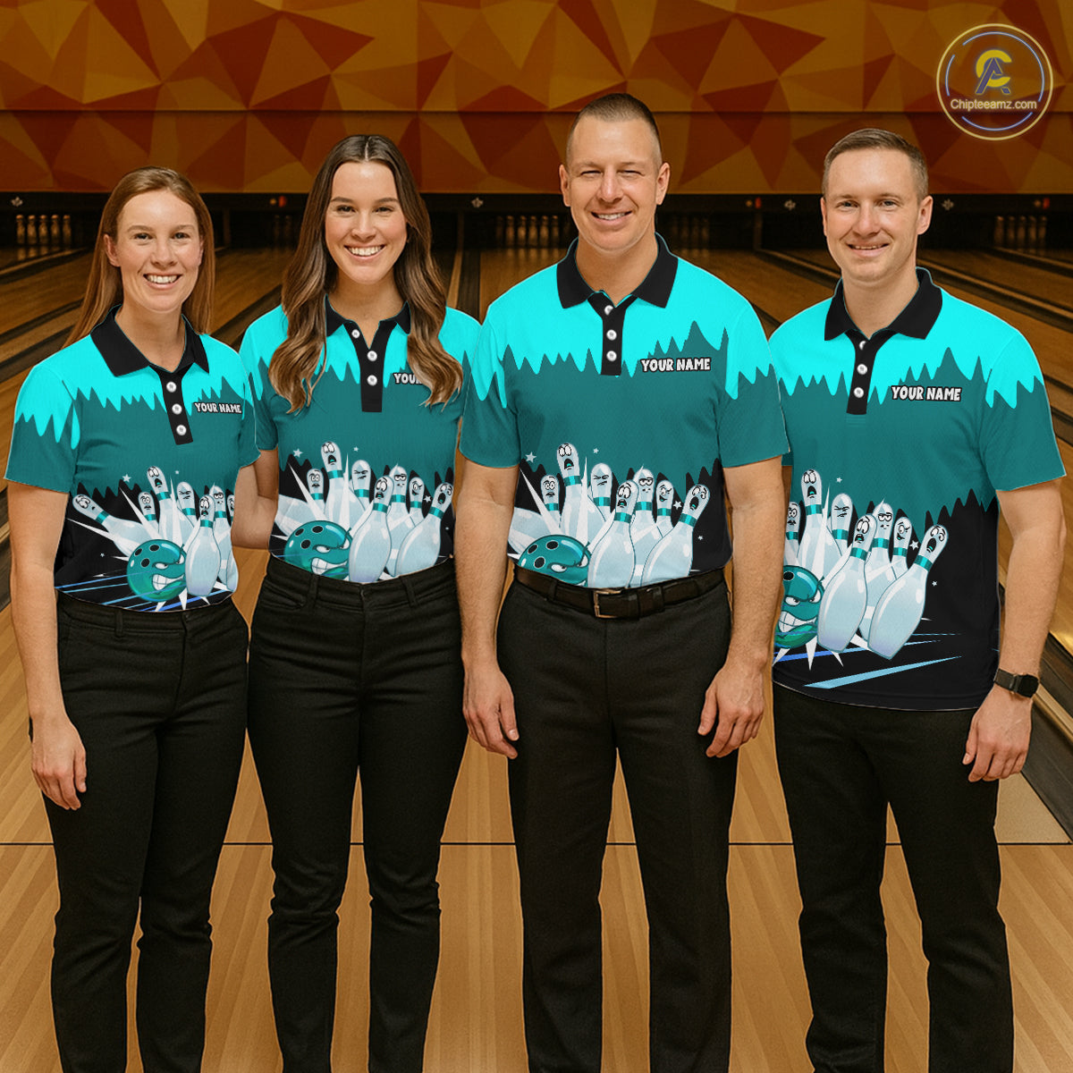 Custom Bowling Shirts for Women Men Bowling Jersey Polo & 1/4 Zip Shirt for Team MBL221