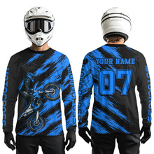 Load image into Gallery viewer, Blue Motocross Jersey Men Kid Women Dirt Bike Jersey Custom Motorcycle Riding Shirt XM483