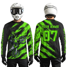 Load image into Gallery viewer, Green Motocross Jersey Men Kid Women Dirt Bike Jersey Custom Motorcycle Riding Shirt XM483