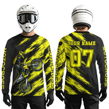 Load image into Gallery viewer, Yellow Motocross Jersey Men Kid Women Dirt Bike Jersey Custom Motorcycle Riding Shirt XM483