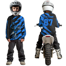 Load image into Gallery viewer, Blue Motocross Jersey Men Kid Women Dirt Bike Jersey Custom Motorcycle Riding Shirt XM483