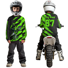 Load image into Gallery viewer, Green Motocross Jersey Men Kid Women Dirt Bike Jersey Custom Motorcycle Riding Shirt XM483