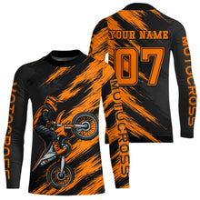 Load image into Gallery viewer, Orange Motocross Jersey Men Kid Women Dirt Bike Jersey Custom Motorcycle Riding Shirt XM483