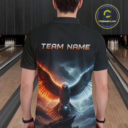 Eagle Bowling Shirts Team Women Men Custom Bowling Jersey Bowl Polo&1/4 Zip MBL240
