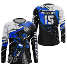 Load image into Gallery viewer, Blue Motocross Jersey Custom Dirt Bike Shirts for Men Kid Women Motorcycle Shirt XM488