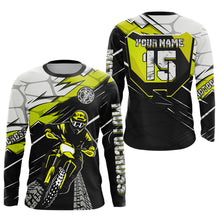 Load image into Gallery viewer, Yellow Motocross Jersey Custom Dirt Bike Shirts for Men Kid Women Motorcycle Shirt XM488