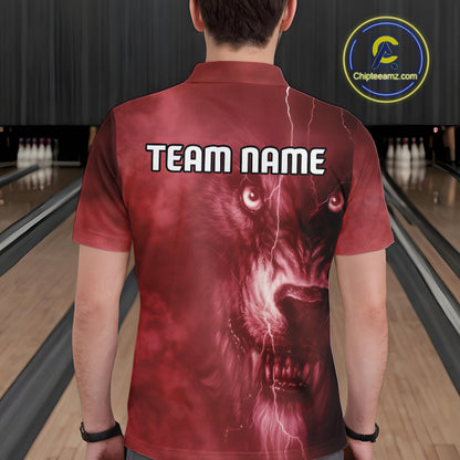 Wolf Bowling Shirts for Team Women Men Custom Wolf Bowling Jerseys for Couples MBL204