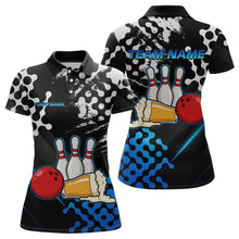 Load image into Gallery viewer, Blue Beer Bowling Shirts for Team Women Men Beer Bowling Polo&amp;1/4 Zip Bowl League MBL255