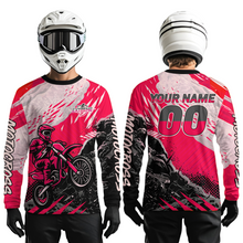 Load image into Gallery viewer, Pink Motocross Jersey Custom Dirt Bike Shirts Men Kid Women Racing Off road Jersey XM416