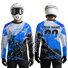 Load image into Gallery viewer, Blue Motocross Jersey Custom Dirt Bike Shirts Men Kid Women Racing Off road Jersey XM416