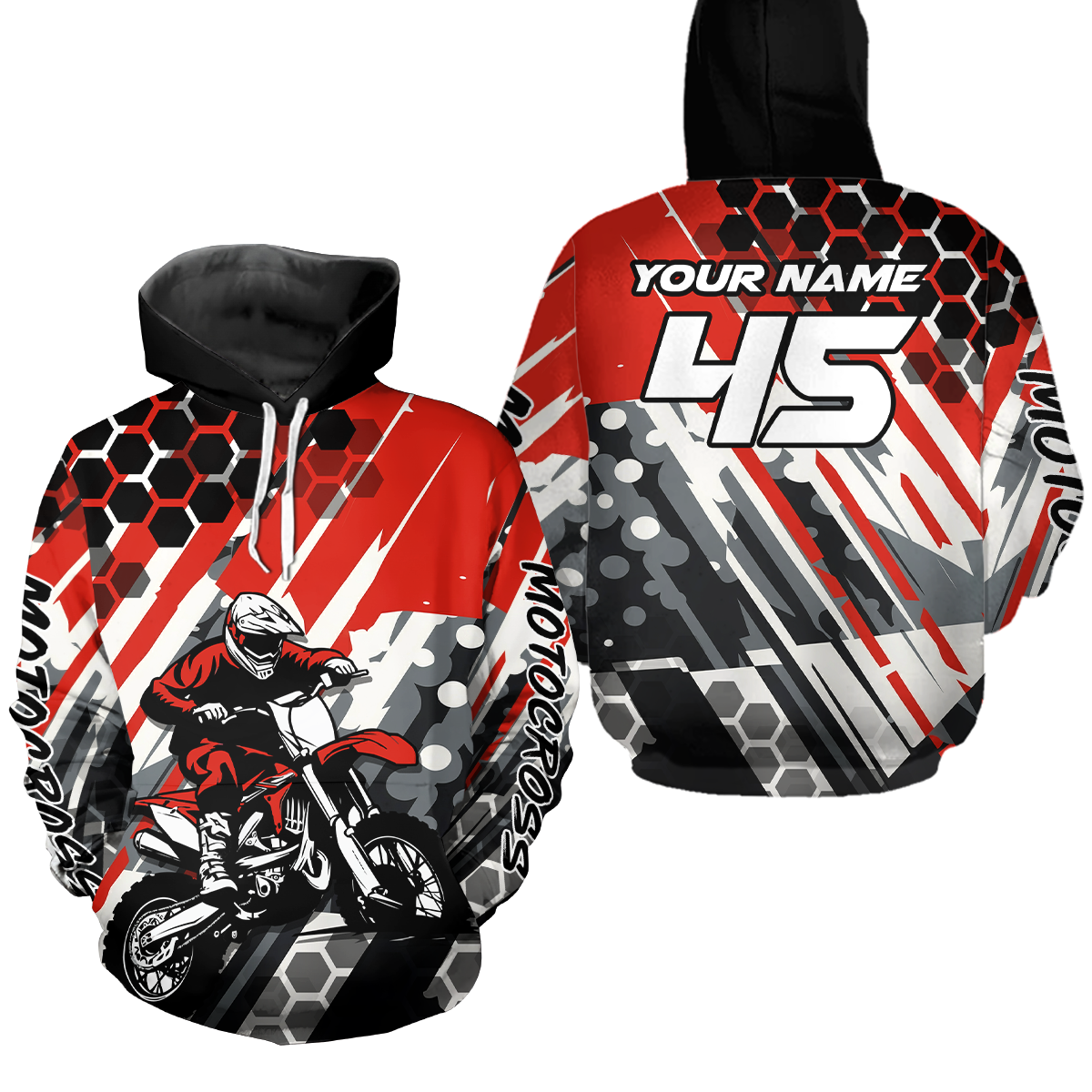 Custom Motocross Hoodie for Men Women Dirt Bike Racing Hoodie Custom Riding Shirt MH423