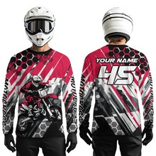 Load image into Gallery viewer, Pink Motocross Racing Jersey Kid Women Men Custom Dirt Bike Shirts Riding Shirt XM423
