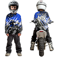 Load image into Gallery viewer, Blue Motocross Racing Jersey Kid Women Men Custom Dirt Bike Shirts Riding Shirt XM423