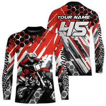 Load image into Gallery viewer, Red Motocross Racing Jersey Kid Women Men Custom Dirt Bike Shirts Riding Shirt XM423