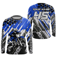 Load image into Gallery viewer, Blue Motocross Racing Jersey Kid Women Men Custom Dirt Bike Shirts Riding Shirt XM423