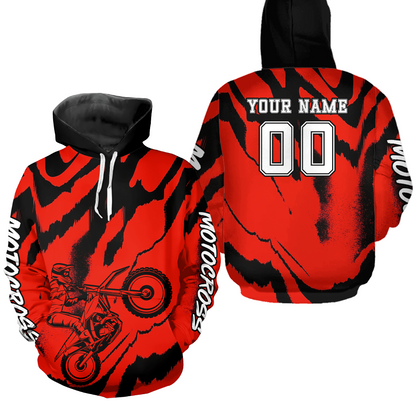 Personalized Motocross Hoodie for Men Women Dirt Bike Racing Hoodie Custom Riding Shirt MH428