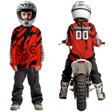 Load image into Gallery viewer, Red Motocross Jersey for Kid Women Men Custom Dirt Bike Shirts Moto Racing Shirt XM428
