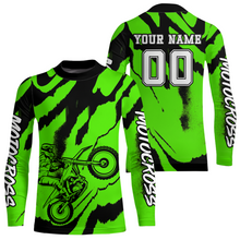 Load image into Gallery viewer, Green Motocross Jersey for Kid Women Men Custom Dirt Bike Shirts Moto Racing Shirt XM428