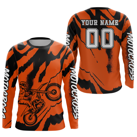 Orange Motocross Jersey for Kid Women Men Custom Dirt Bike Shirts Moto Racing Shirt XM428