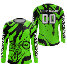 Load image into Gallery viewer, Green Motocross Jersey for Kid Women Men Custom Dirt Bike Shirts Moto Racing Shirt XM428