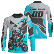 Load image into Gallery viewer, Turquoise Eagle Custom Motocross Jersey Men Women Kid Dirt Bike Shirts Motorcycle Shirt XM435