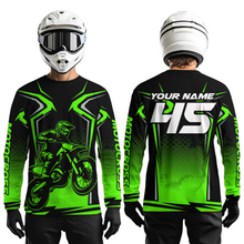 Load image into Gallery viewer, Custom Green Motocross Racing Jersey Men Women Kid Dirt Bike Shirts Motorcycle Shirt XM442